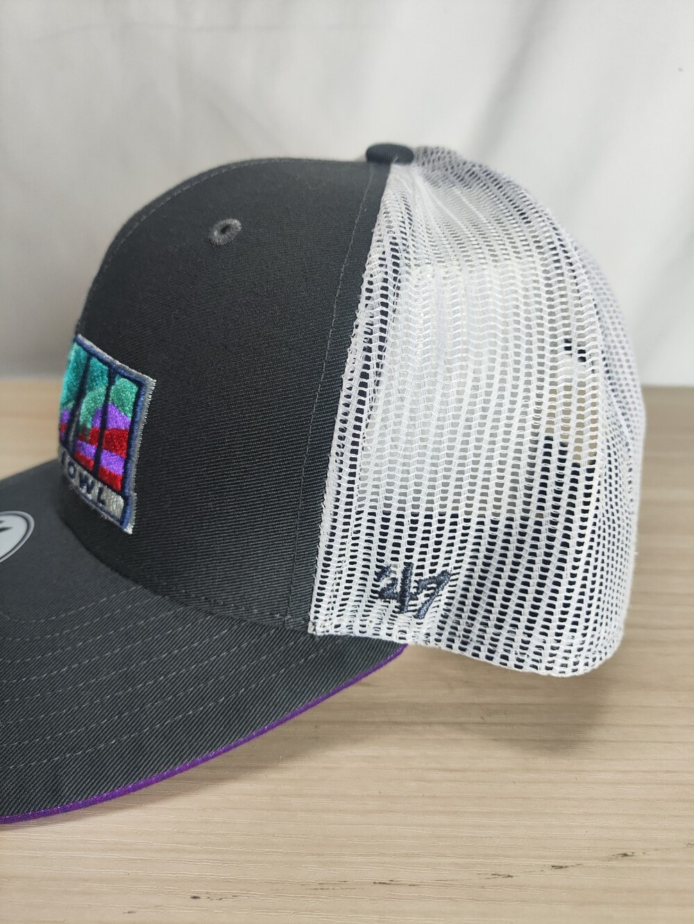 Men's '47 Charcoal Kansas City Chiefs Super Bowl LVII Striation Adjustable Hat - Picture 3 of 4